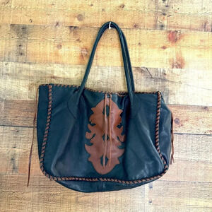Vintage Carla Mancini Handmade Large Leather Tote